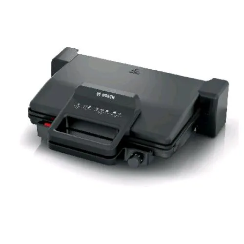 Bosch TCG3323 Bistecchiera Elettrica 2000W 3 Posizioni di Cottura 5 Livelli di Temperatura Piastre Rimovibili Antiaderenti Nero