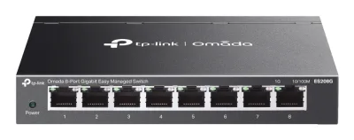 SWITCH OMADA 8-PORTGB EASY MANAGED 8XGB RJ45P DESKTOP STEEL INTEG SDN
