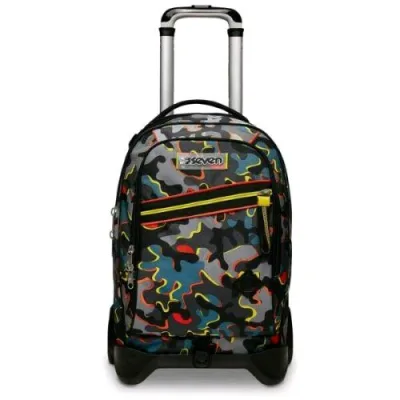 Seven Dye On Trolley Jack 2 Ruote in Poliestere 37X51X27 cm 34 l Scomponibile Tasca Frontale Fantasia