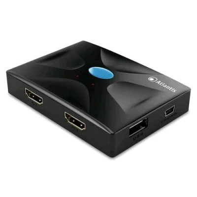 Atlantis Land Atlantis P021-MTHK02 Hub Docking 2 x HDMI 4K Ultra HD 2 x USB Non Necessita di Alimentazione 2 Cavi di Collegamento Inclusi