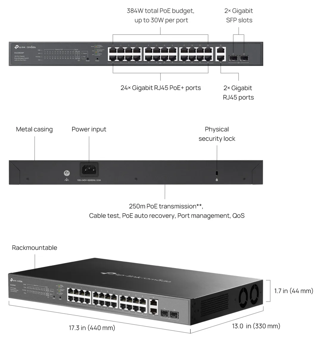 SWITCH 28P GB EASY MANAGED OMADA 24P POE+ 24XGB POE+ OMADA SDN CNTRL