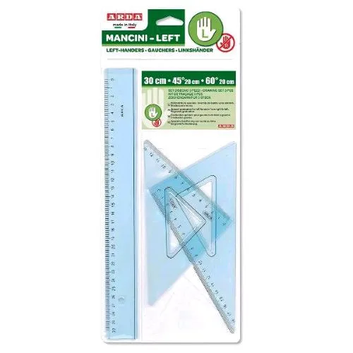 ARDA Set da Disegno per Mancini con Riga e Squadre Conf 3 Pz.