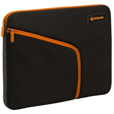 Atlantis Land Atlantis Sleeve Universale per Tablet fino a 7" Neoprene Tasca Laterale per Accessori Colore Nero + Zip Arancio