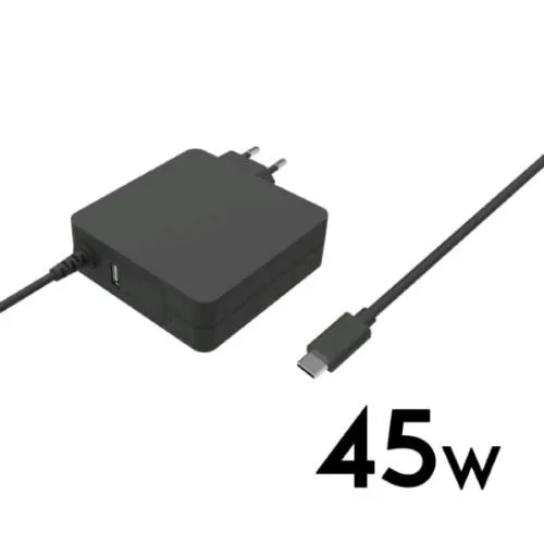 Nilox NLX-PDC-45W Caricatore PD Power Delivery 45W + 1XPORTA USB Nero