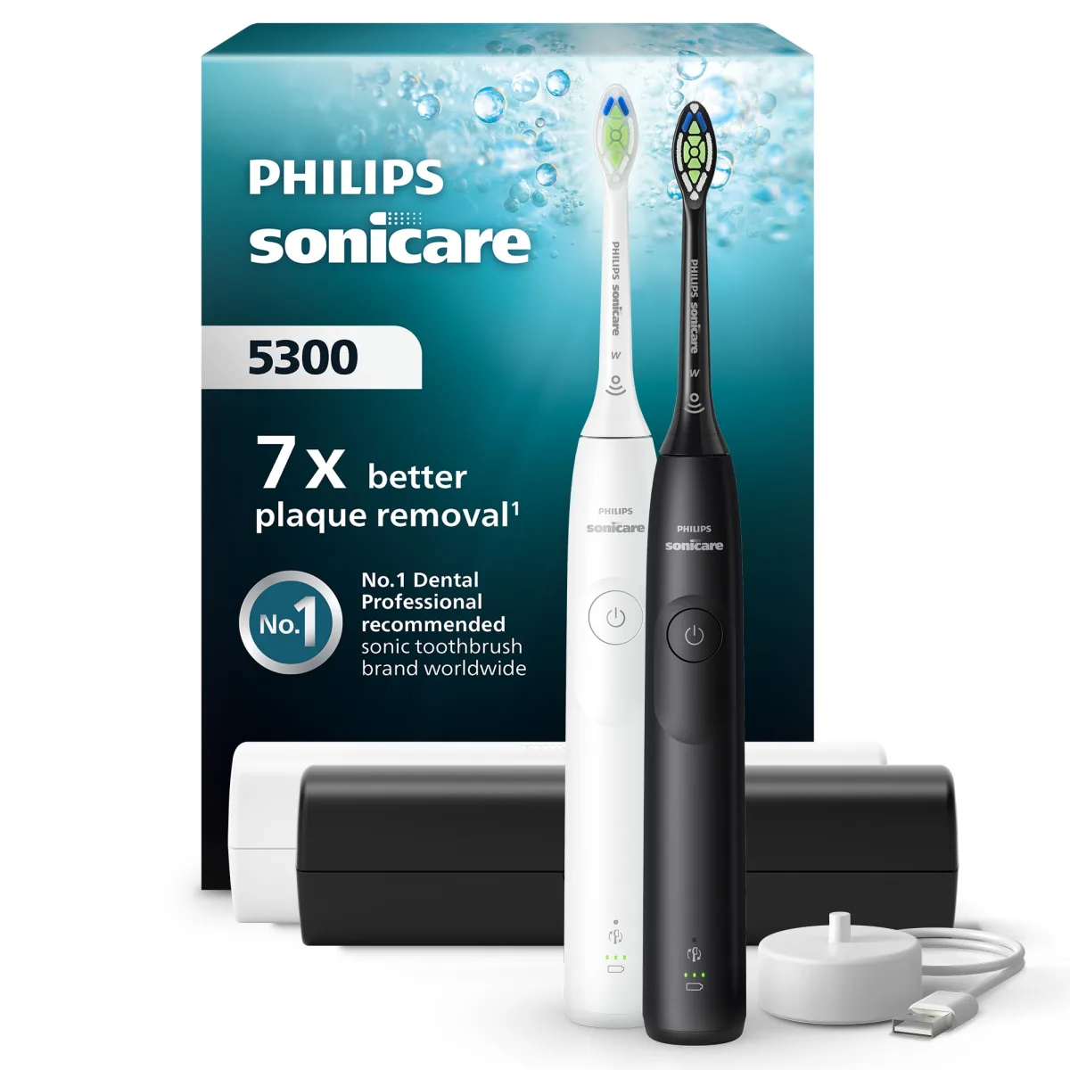 SPAZZOLINO DENTI ELETTRICO DOPPIO PHILIPS HX7109/01 SONICARE S5300