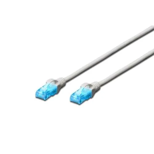 Digitus Cavo di Rete UTP Cat 5E 2 x M RJ-45 Non Schermato 10 m Grigio