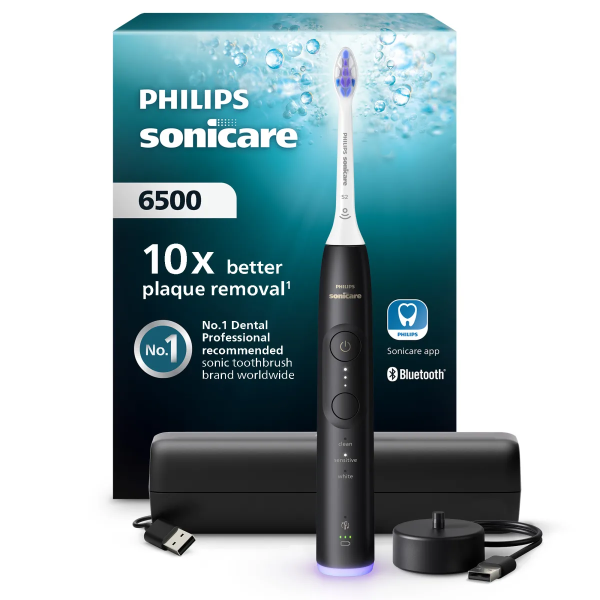 SPAZZOLINO DA DENTI ELETTRICO CON PHILIPS HX7411/02 SONICARE 6500