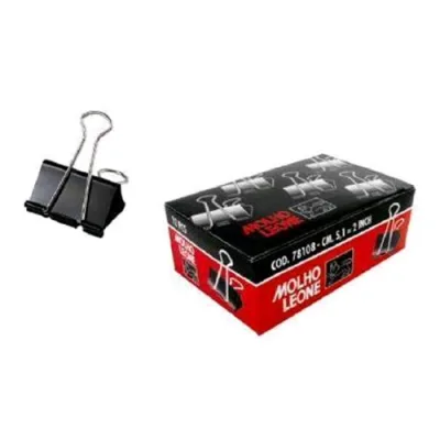 Molho Leone Molle Fermacarte in Metallo CM 3.2 Col. Nero Conf 12 Pz.