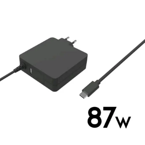 Nilox NLX-PDC-87W Caricatore PD Power Delivery 87W + 1XPORTA USB Nero