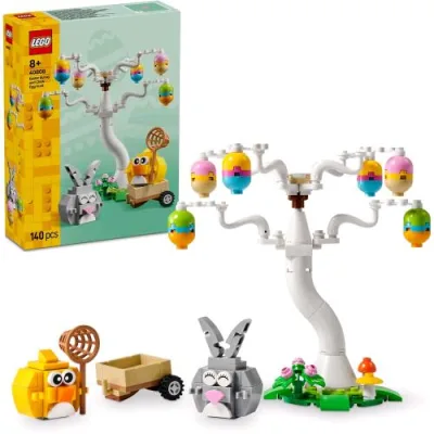 LEGO Coniglietto Pasquale e Caccia Alle Uova con Figure di Coniglio e Uccellino