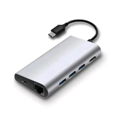Nilox NLX-TC-8HUBMLAC Docking Station USB-C 3.1 1X HDMI 4K - 3X USB 3.0 - 1X USB-C Type-C 3.1 - 1X SD Reader - 1X Micro SD Reader- 1X Ethernet