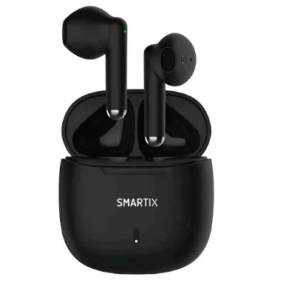 Atlantis Smartix SM60-FI9-B Auricolari TWS True Wireless Stereo Bluetooth 5.3 Bassa Latenza Custodia con Funzione di Ricarica Include Battery Bank da 300mAh Nero