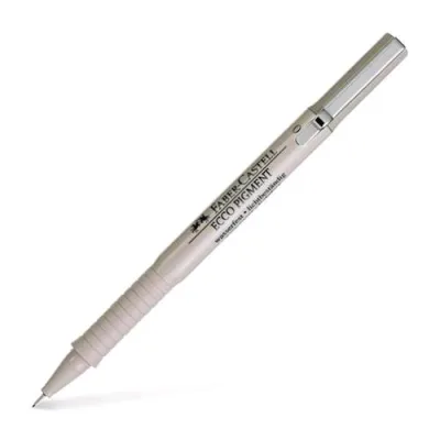 Faber Castell Ecco Pigment Penna Punta in Fibra 0.70 mm Nero Conf 10 Pz.