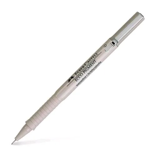 Faber Castell Ecco Pigment Penna Punta in Fibra 0.70 mm Nero Conf 10 Pz.