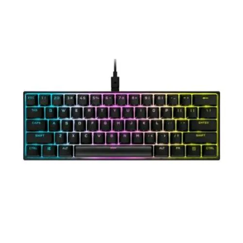 Corsair K65 Mini Tastiera Gaming RGB Meccanica MX Cherry Red USB Layout Inglese Black