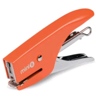 Kartia Fluo Mini 8 Cucitrice a Pinza Caricamento Posteriore Tipo Punti Serie 6/4 mm Arancione