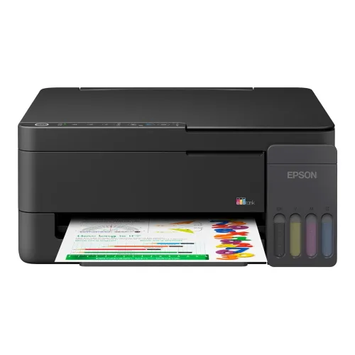 Epson Ecotank Et-2910 Stampante Multifunzione Ink-Jet a Colori A4 Wi-Fi 100 Fogli USB 11PPM Nero
