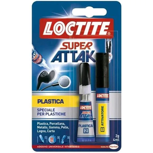 Loctite Super Attak Plastica 2g + Attivatore 4ml