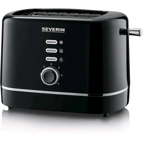 Severin 4321 Tostapane Verticale 850W 2 Fessure Spegnimento Automatico Funzione Scongelamento Nero