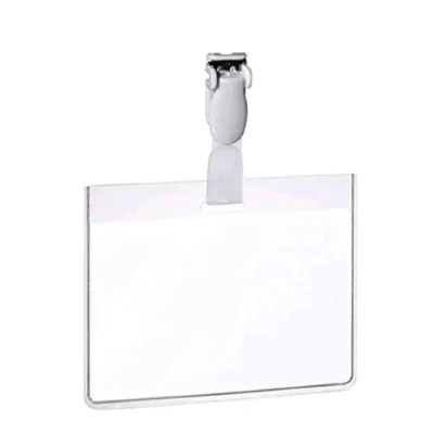 Durable Portanome 60X90 mm in PVC con Clip in Plastica Trasparente Conf 25 Pz.