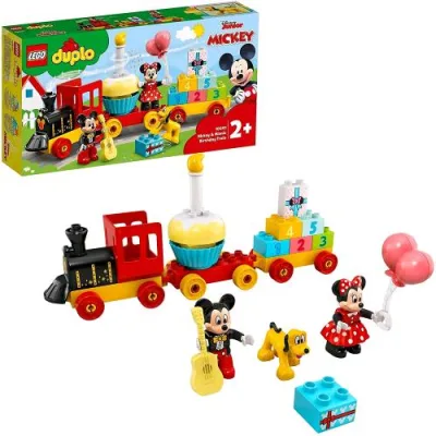LEGO Duplo Treno Compleanno Topolino Minnie con Torta e Palloncini