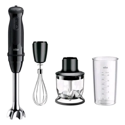 Braun Multiquick 5 Frullatore a Immersione 1000 W 21 Velocita' con Minifrusta e Tritatutto Nero