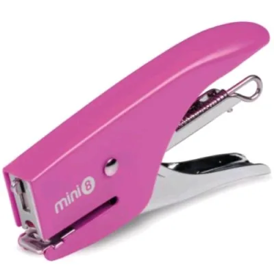 Kartia Fluo Mini 8 Cucitrice a Pinza Caricamento Posteriore Tipo Punti Serie 6/4 Rosa Fluo