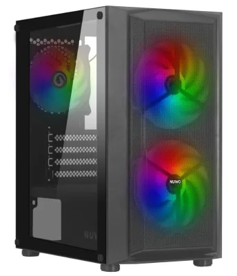 CASE MINI-TOWER NO PSU BLITZ R26 2USB3 0,5MM SPCC BLACK 1*FAN RAINBO