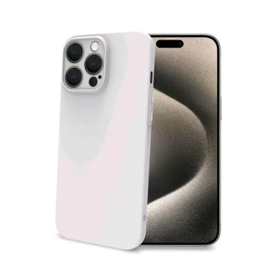 Celly Apple iPHONE 16 Pro Max Cover Morbida in Tpu Super Sottile Bianco