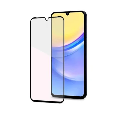 Celly Samsung Galaxy A15 4G/ Galaxy A15 5G Full Glass Proteggi Schermo in Vetro Temperato Durezza 9H con Bordi Neri