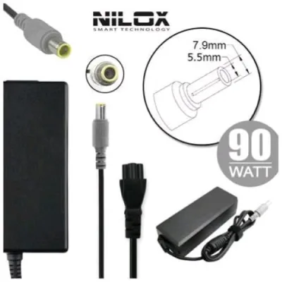 Nilox NLX90W-IM07 Alimentatore Compatibile con Notebook Ibm 90W 20V 4.5A 7.9X5.5MM Black