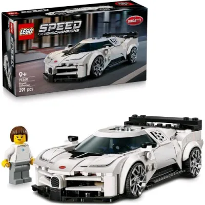 LEGO Speed Champion Hyper Sports Car Bugatti Centodieci Modellino Auto con Minifigura del Pilota