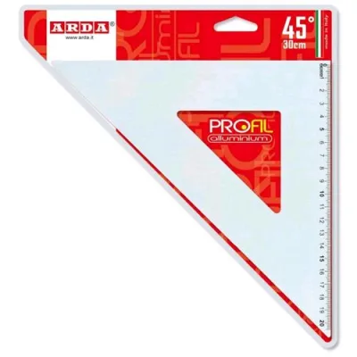 ARDA Squadra in Alluminio 45° 30 cm