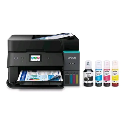 Epson Ecotank Et-4950 Stampante Multifunzione Ink Jet a Colori Its A4 Wi-Fi Fronte Retro Fax 33.6 Kbps USB LAN 18PPM Nero