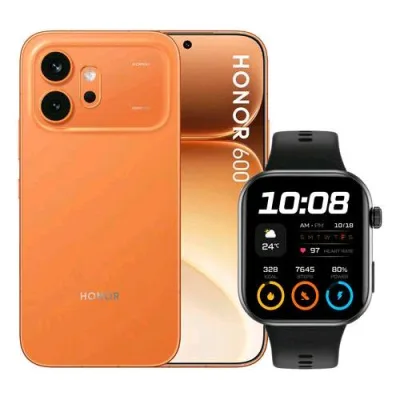 Honor 600 5G Dual SIM 6.57" Octa Core 512GB RAM 8GB 5G Italia Orange + Watch 2I Smarwatch Black