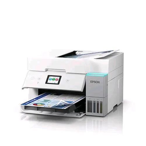 Epson Ecotank Et-4956 Stampante Multifunzione Ink-Jet Its a Colori A4 Wi-Fi Fax 33.6 Kbps 18PPM 250 Fogli USB LAN Bianco
