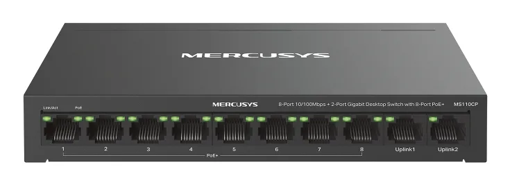 SWITCH 8P POE+2P GIGABIT SWITCH 8P+2P POE DESKTOP