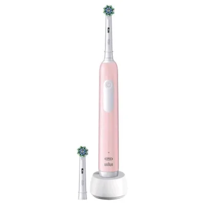 Braun Oral-B Pro Series 1 Spazzolino Elettrico Rotante Oscillante Testina Rotonda Ricaricabile + 2 Testine di Ricambio Rosa