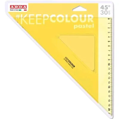 ARDA Squadra Smusso Tirachina e Bordo Internocolore Pastello 45° 30 cm
