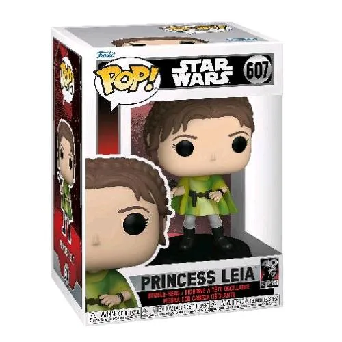 Funko Pop Star Wars Rotj 40TH Princess Leia Figura in Vinile 9.5 cm da Collezione