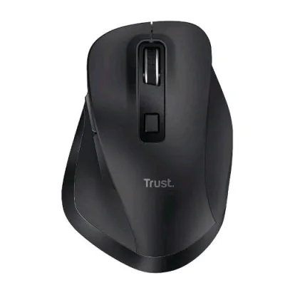 Trust Fyda Mouse Wireless Ricaricabile Ergonomico 800-2400 DPI 6 Pulsanti Ricevitore USB Black