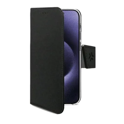 Celly Apple iPHONE 16 Pro Max Custodia a Portafoglio in Similpelle Black