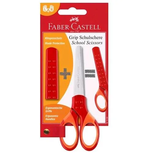 Faber Castell Forbice Scuola in Blister Rosso
