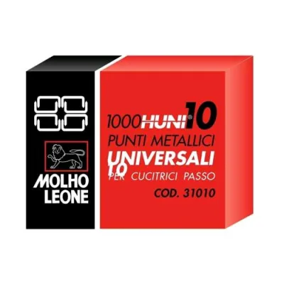 Molho Leone Punti Metallici Universali Passo 10 Confezione 10X1.000 Punti