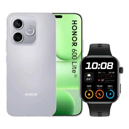 Honor 600 Lite 5G Dual SIM 6.6" Octa Core 256GB RAM 8GB 5G Italia Velvet Grey + Watch 2I Smarwatch Black