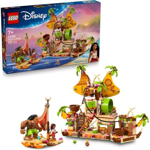 LEGO Disney Oceania 2 il Barcone dei Kakamora con Mini Bambola di Vaiana e Figura Maui