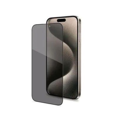 Celly Apple iPHONE 16 Pro Privacy Full Glass Proteggi Schermo in Vetro Temperato Privacy 2-Way Bordo Black