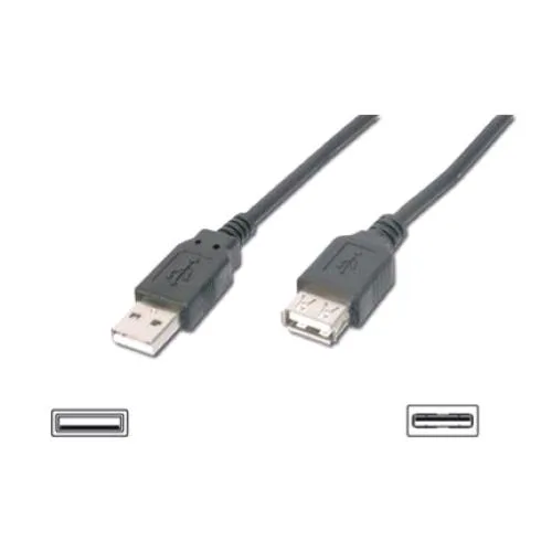Digitus Cavo Prolunga USB 2.0 A-A Maschio/Femmina 1.8 m Nero