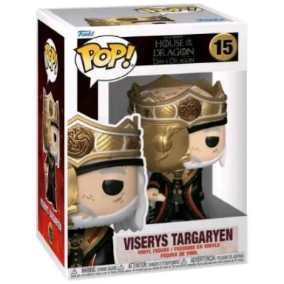 Funko Pop TV House Of The Dragon Masked King Viserys Targaryen Figura in Vinile 9.5 cm da Collezione
