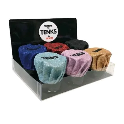 ARDA Tenks Glitter Espositore Temperamatite 3 Fori con Sacchetto Raccoglitore Colori Assortiti Conf 6 Pz.